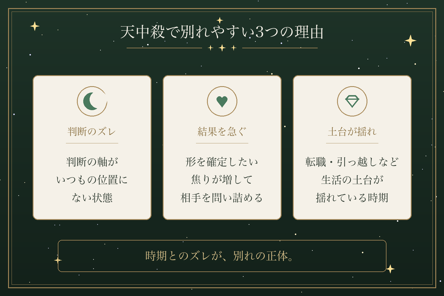 天中殺で別れやすい3つの理由